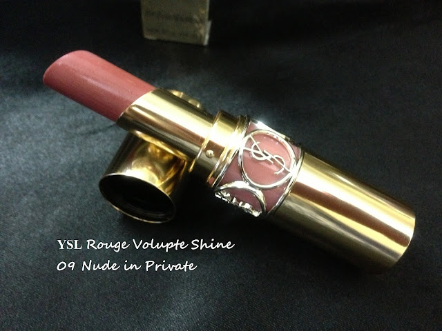 YSL Rouge Volupte Shine 09 nude in private