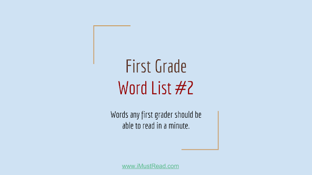 First Grade Sight Words List with Worksheet & Printable PDF Format : List #2