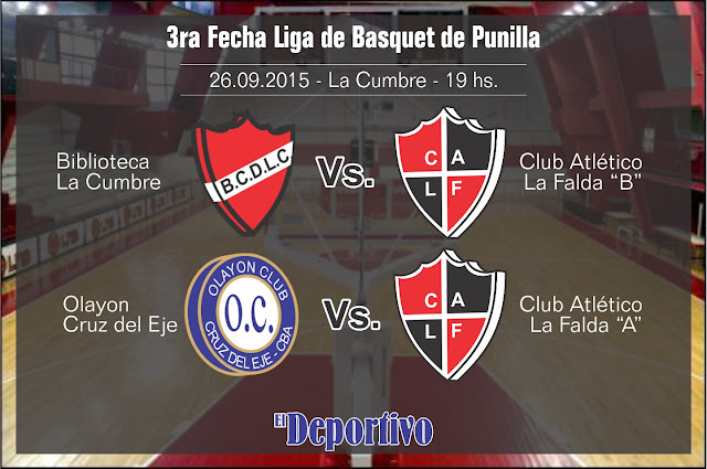 Tercera fecha del basquet en Punilla