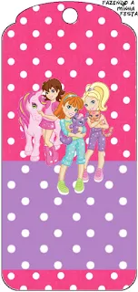 Polly Pocket in Pink and Purple Free Printable Bookmarks.