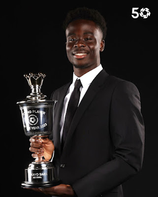Sports: Bukayo Saka Bags "Young Player of the Year" Award