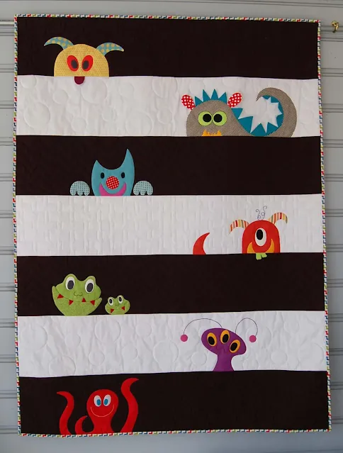 m is for monster quilt