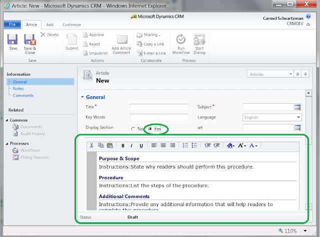 How to Hide and Toggle Fields in a CRM form using JScript