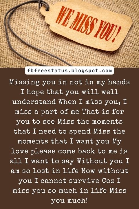 Missing You Poems