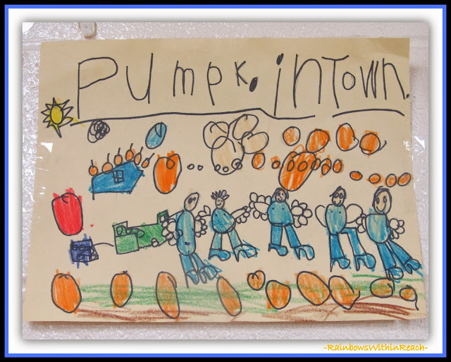 Pumpkin Town Kindergarten Drawing via RainbowsWithinReach