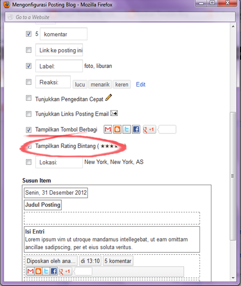 Cara Membuat Rating Bintang Di Posting Artikel Blog