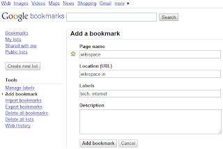 google bookmarks