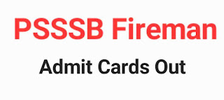 PSSSB Fireman Admit Cards