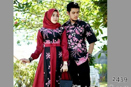 Paling Inspiratif Baju Gamis Batik Modern Model Batik Kombinasi Polos