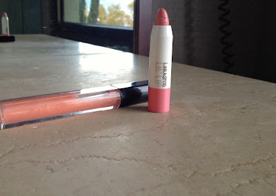 Model&Co Shine Ultra Lip Gloss in Strip Tease & WolfmanFat Lip Pencil by Laqa&Co