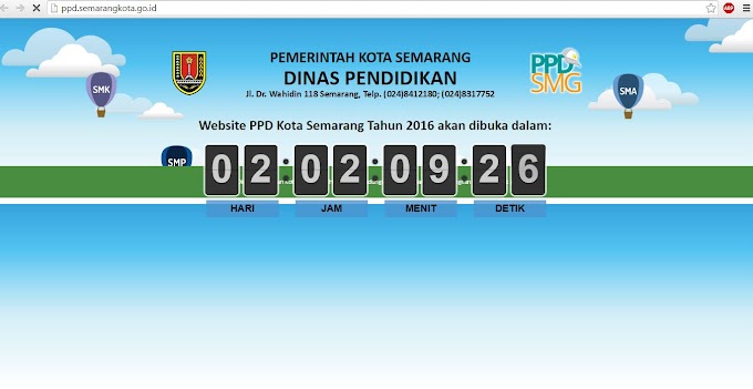 Laman PPD Kota Semarang 2016/2017 Dibuka Besok Sabtu