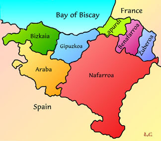 Mapa del País Vasco
