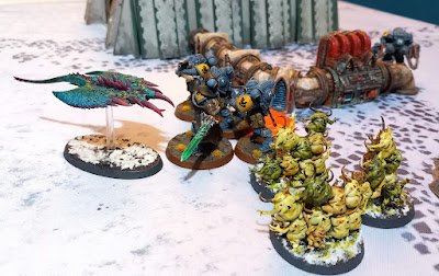 Warhammer 40k battle report: Space Wolves vs Chaos Daemons, 500pts