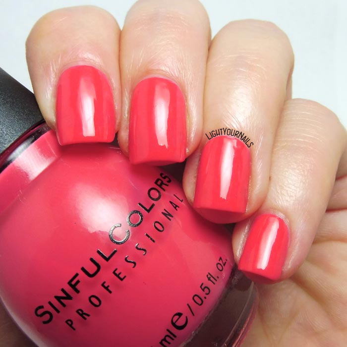 Smalto rosa corallo Sinful Colors Timbleberry coral pink nail polish #nails #unghie #sinfulcolors #lightyournails