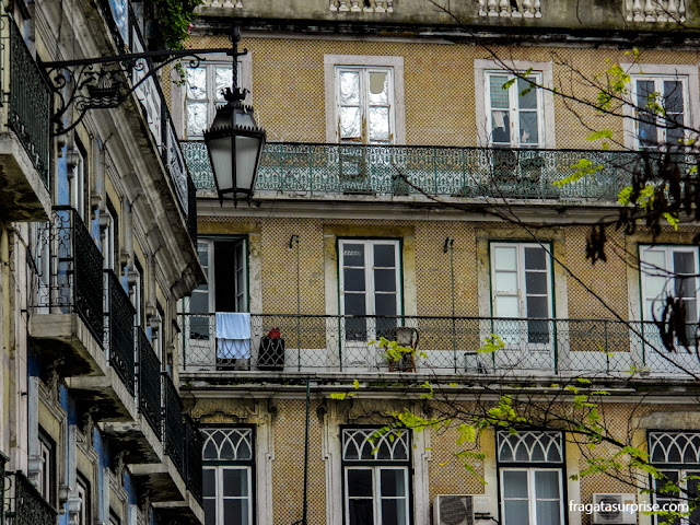 Casarões próximos à Praça dos Restauradores, Lisboa
