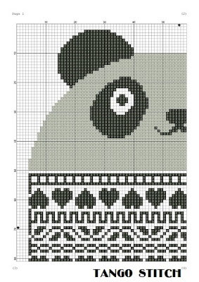 Panda ornaments cute animals nursery cross stitch pattern - Tango Stitch