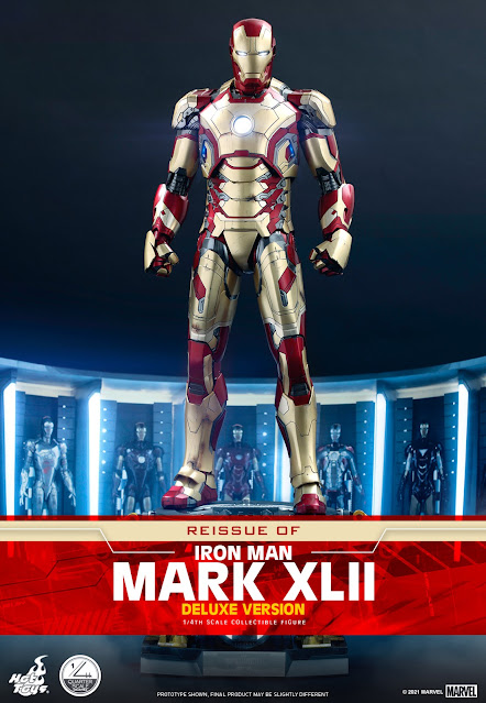 Hot-Toys-Iron Man-3-MCU-1/4-Iron-Man-Mark-42-XLII-Marvel-collectible-figure-Poster-reissue