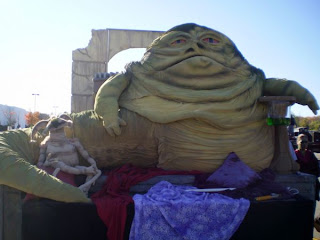 completed Jabba the Hut lifesize puppet