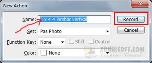 Cara membuat Action untuk cetak pas foto dengan Photoshop