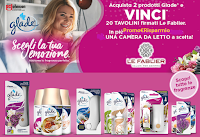 Logo Concorso ''Vinci il design con Glade '': in palio 20 Tavolini e 1 camera da letto Le Fablier