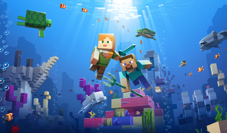 Minecraft brings the Aquatic update to more platforms  MaxiGeek