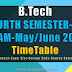 B.Tech S4 Examination May/June 2017-Time Table