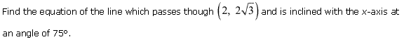 Solutions Class 11 Maths Chapter-10 (Straight Lines)