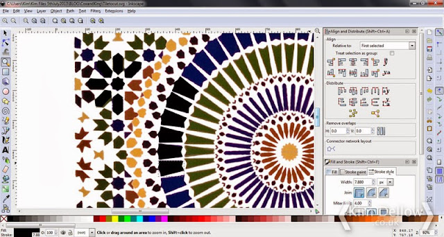 Turning the Moroccan tile design into a cutting file in Silhouette Studio by Kim Dellow