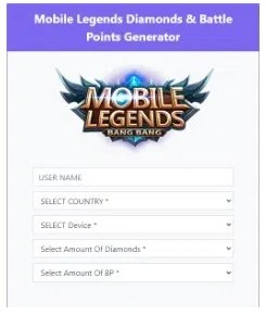 Diamond ML Mobile Legend Generator with no verification