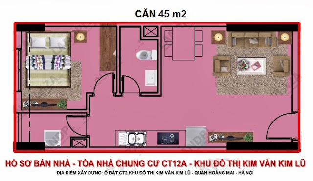 thiết kế căn 45m