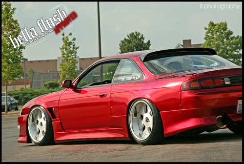 I'm pretty sure the red S14 of Chobs is on 17 inch MAE's