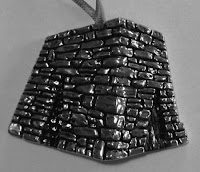 Iron furnace stack - pewter ornament