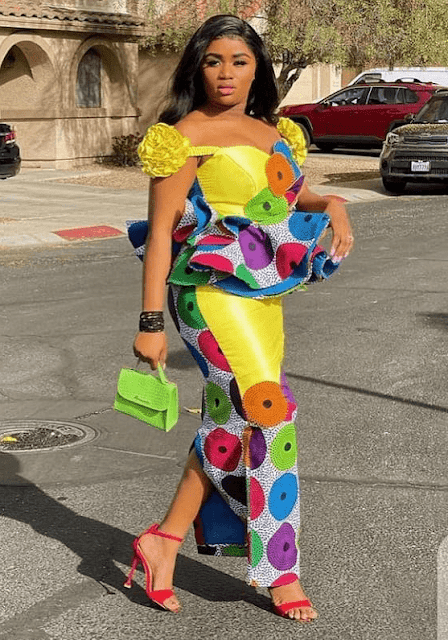 Latest Aso Ebi Styles 2022: Ankara gown styles.