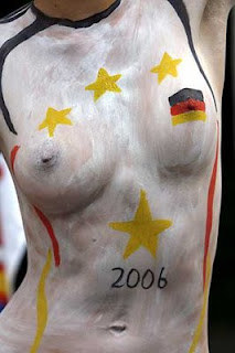 Body Paint Germany Flag in Body Sporter German