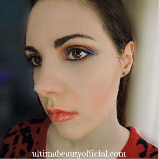 Ultima Beauty wearing Too Faced Better Than Chocolate eyeshadows, eyes opened