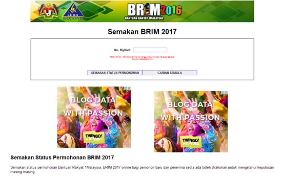 Laman Web BR1M Palsu