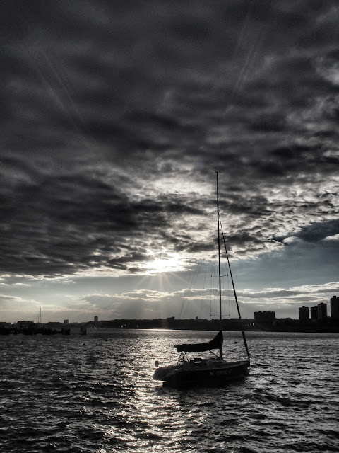 Sunlight & Sailing, Sailboat, Hudson River, 79th Street Boat Basin, NYC