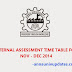 Anna University Nov Dec 2014 Internal Assessment Schedule Time Table for even semesters 3rd 5th 7th Sem