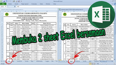 Cara Membuka 2 Sheet Excel Bersamaan Dalam 1 File Dokumen