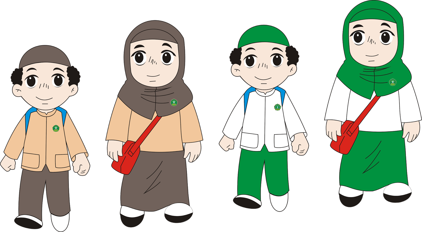  Gambar  Kartun  Muslimah Animasi  Anak  Sekolah  HijabFest