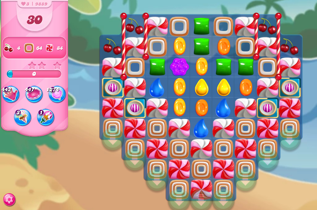 Candy Crush Saga level 9889