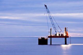 Oil Rig in Blackpool Sea