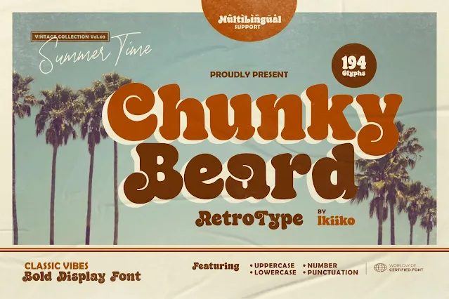 Chunky Beard Retro Font