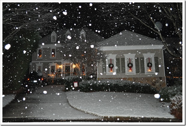 snowy house