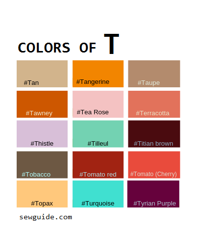 Color Names In Fashion Design An Easy