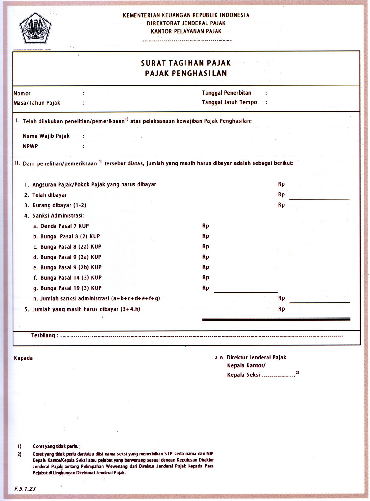 Kreasi Me Berkenalan Dengan Surat Tagihan Pajak