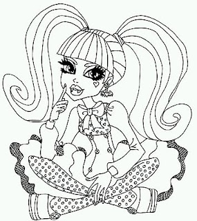 Monster High, Dibujos de Draculaura para Colorear