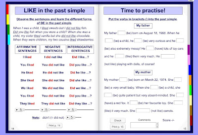  past simple interactive book