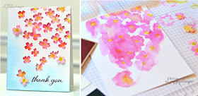 Watercolour under die cuts