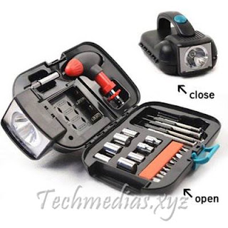Tool Box Kit With Flashlight